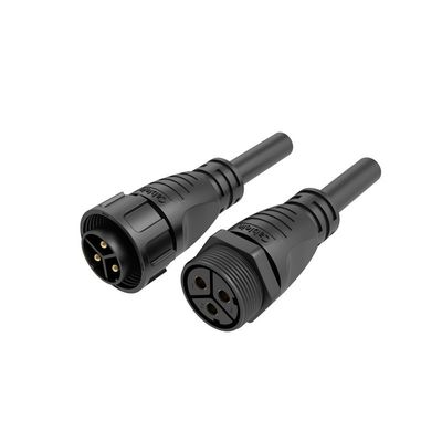Buy 3 Core M25 Waterproof Male Female Connector 32A Threaded Plastic Injection Molded online manufacture