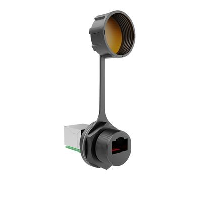 Buy M20 Panel RJ45 Signal Cable Connector Waterproof 180 Degree Crystal Aviation Plug online manufacture
