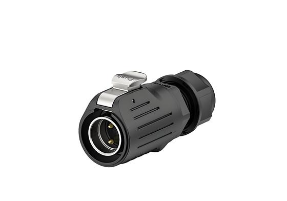 Buy LP20 2-Core 20A IP67 Waterproof Power Connector Metal Plastic Panel Mount online manufacture