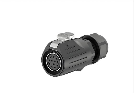 Buy LP20 12-Pin 5A Signal Flange Mount Waterproof Connector - Metal Shell, Plastic Interface, Solder Terminals online manufacture