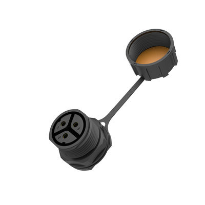 M25 3-Core IP67 Waterproof Circular Connector Female Micro Inverter 500V Rated