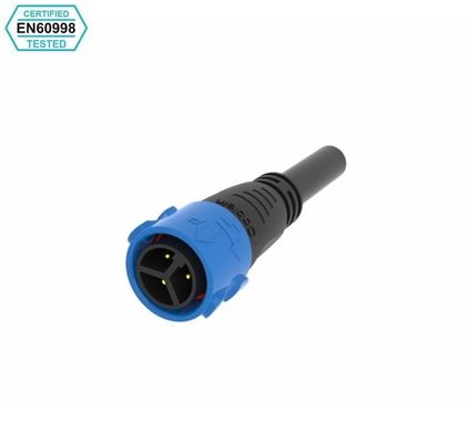 IP67 Waterproof Male Female Connector Self Locking Inverter Three Core Power Cord