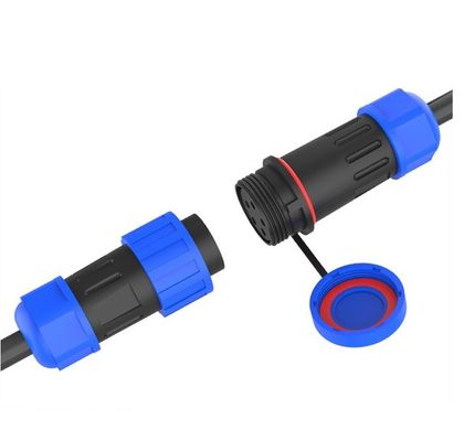 IP67 Waterproof Power Connector Male Female Pair with Solderless Screw Connection and 35A Max Current Rating LD20-5 Core