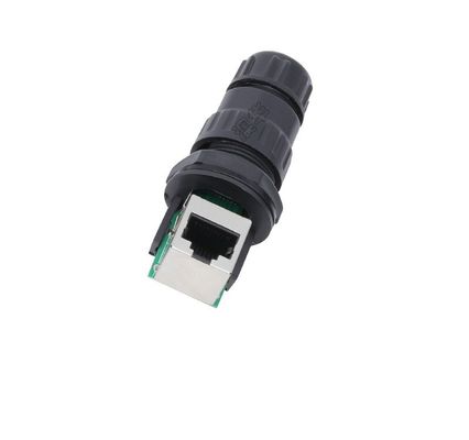 IP67 Waterproof RJ45 Connector with 125V Voltage and 90-Degree Angle Design for Flexible Cable Routing