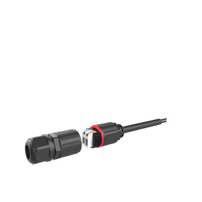 M20 IP67 Waterproof Data Connector with Light Touch Quick Card Press for 2 Core Applications