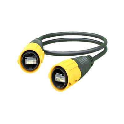LED Signal Protection IP67 Waterproof RJ45 Connector Socket Network Crystal Equipment