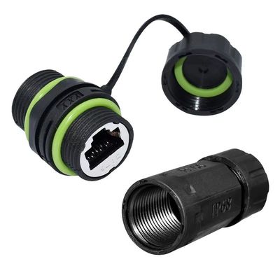 M20 RJ45 Waterproof Connector Zinc Alloy Panel Type IP68 Waterproof Network Connector