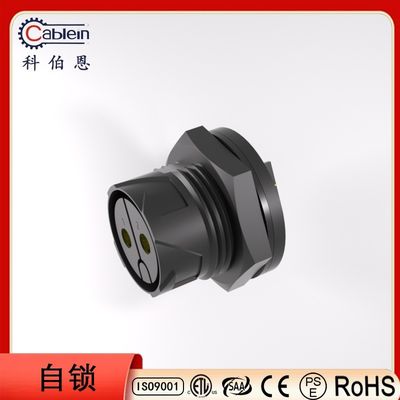 Self-Locking P20-2/3 Front Core Waterproof Panel Mount Connector for Outdoor LED Lighting