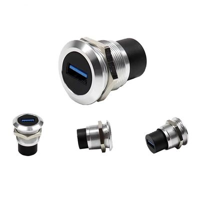 PA66 Nylon Waterproof Panel Mount Connector with Push Locking and 500V Operating Voltage for Harsh Environments