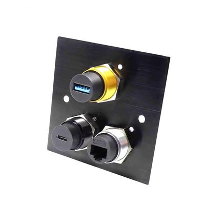 IP67 Waterproof Panel Mount Connector with Threaded Coupling and Screw-less Type for Secure Outdoor Connections