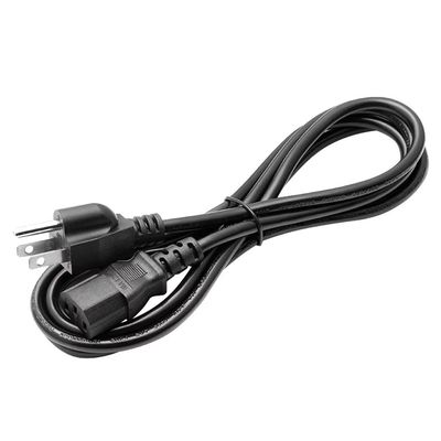 ETL & TUV Standard Black Power Cord Plug Connection PVC Jacket Included