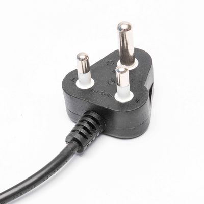 110V - 240V Black Power Cord with UL Certification and Standard Grounding in 1m to 2m Lengths