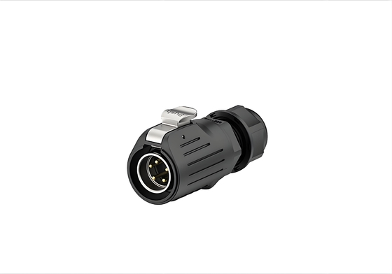 LP20 5-Pin Waterproof Connector 10A IP67 Flange Mount