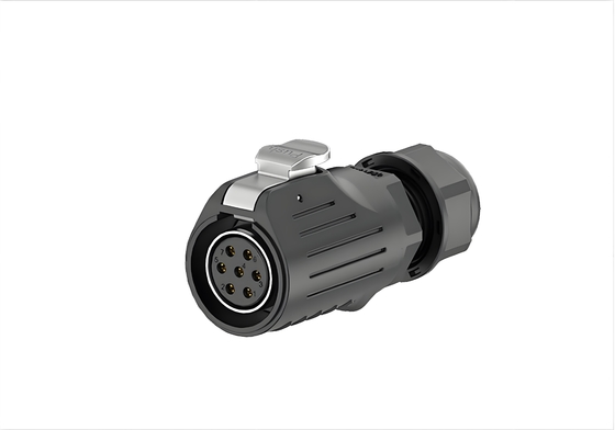 LP20-7P Waterproof Connector 7 Pin 10A IP67 with Strain Relief