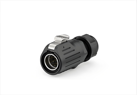 LP20 9-Pin 5A Signal Cable-to-Cable Waterproof Connector - Metal Shell, Plastic Interface, Solder Terminals
