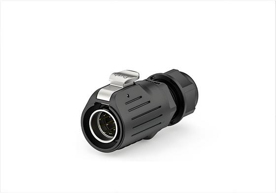 LP20 9-Pin 5A Signal Waterproof Circular Connector with IP67 Rating and Metal Shell